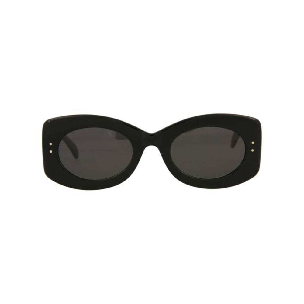 Alaia Round-Frame Acetate Sunglasses Black Womens